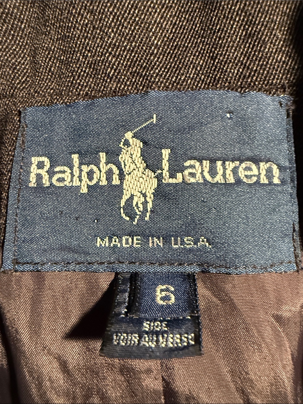 Vintage Ralph Lauren Wool Frock Coat 6 USA Double Breasted Equestrian - Picture 6 of 8